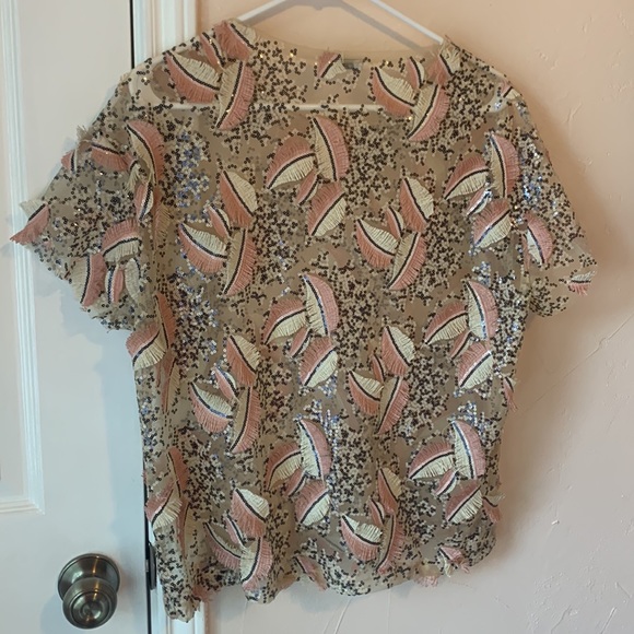 ZARA sheer, sequin blouse - Picture 5 of 7